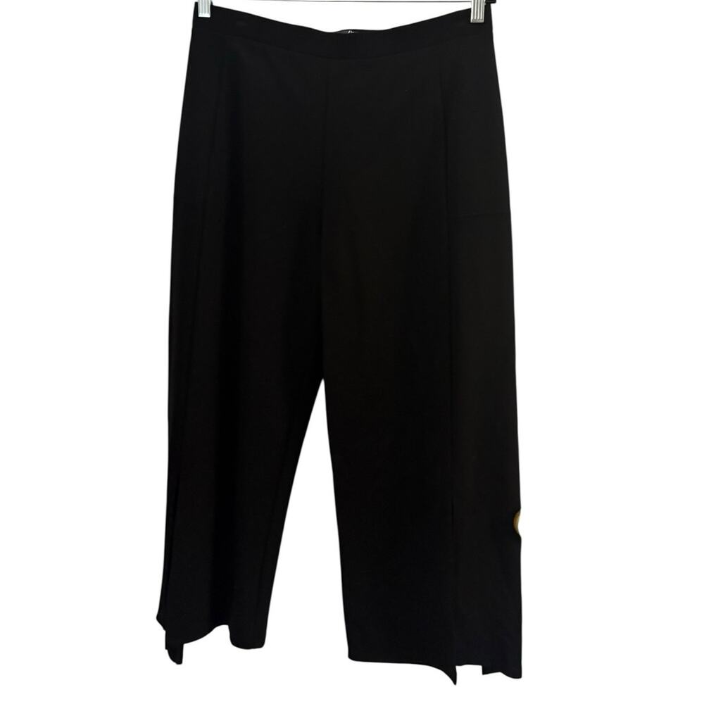 Simpli Black Dress Pants With Chiffon Overlay Wide Leg Party Whimsy Goth Fairy